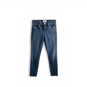 PAIGE Distressed Skinny Jeans | Raw Hem Ankle Denim | Premium Stretch